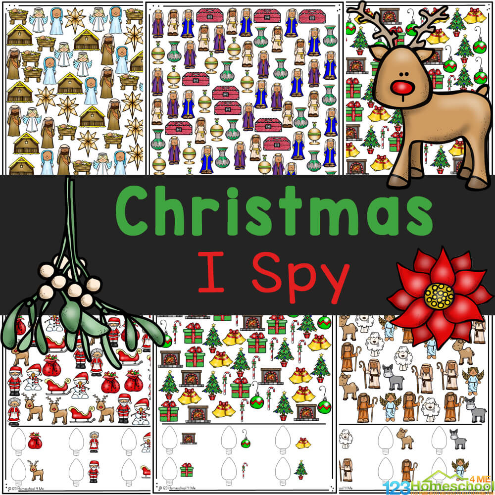 🎄 Free Christmas I Spy Printable Worksheets intended for Christmas I Spy Worksheets