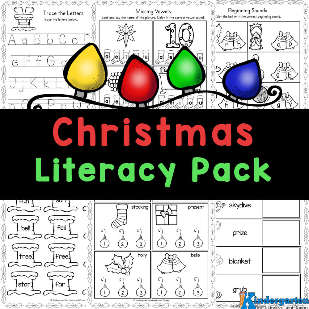 🎄 Free Christmas Literacy Worksheets For Kindergarten pertaining to Free Christmas Cvc Worksheets