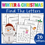 Find The Letter | Christmas & Winter Alphabet Recognition Pertaining To Christmas Letter Recognition Worksheets