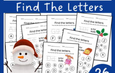 Find The Letter | Christmas &amp; Winter Alphabet Recognition pertaining to Christmas Letter Recognition Worksheets