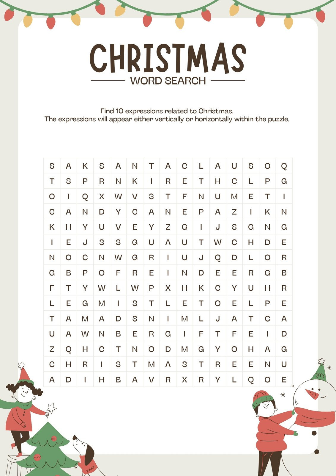 Free And Customizable Christmas Games Templates inside Christmas Game Worksheets For Adults