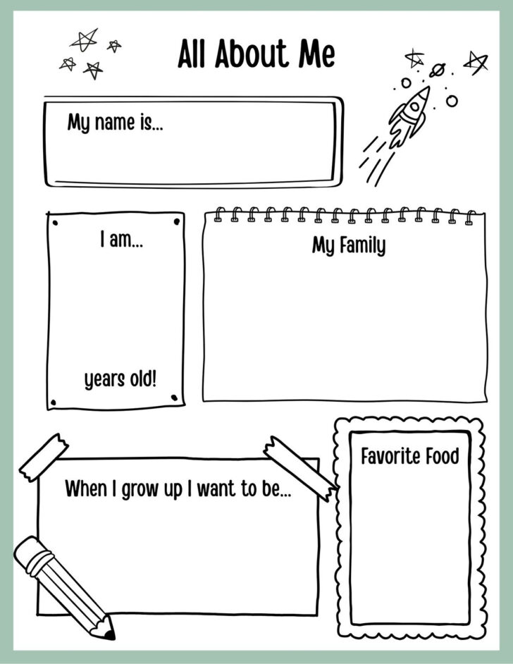 Free Printable All About Me Christmas Worksheets