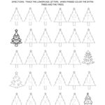 Free Christmas Alphabet Printable Worksheets For Preschool Intended For Christmas Letter Tracing Worksheets