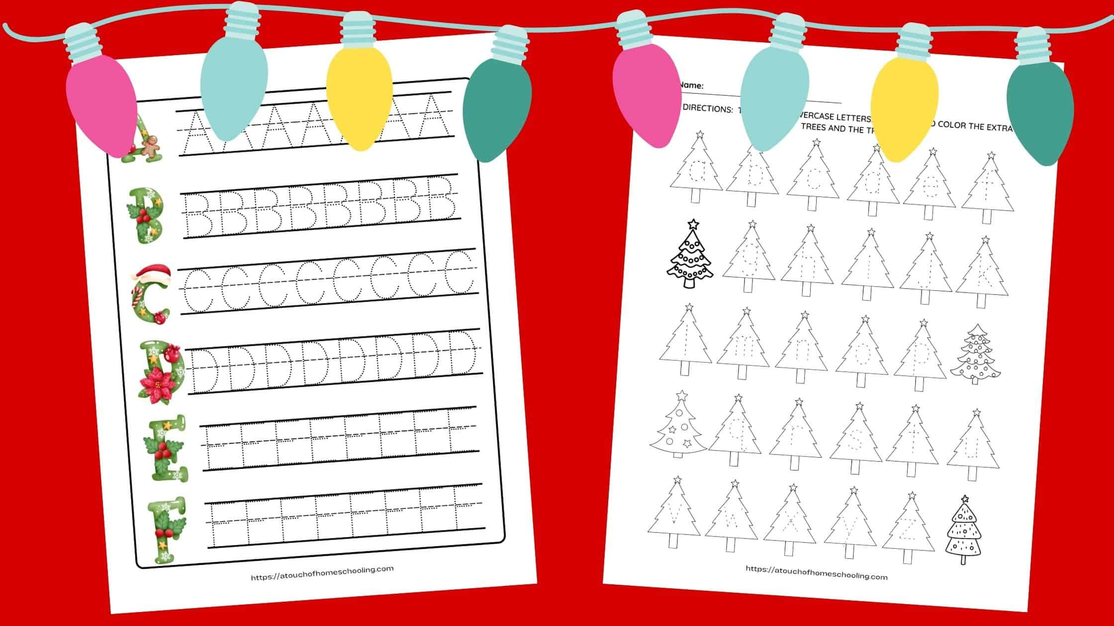 Free Christmas Alphabet Printable Worksheets For Preschool with regard to A Little Christmas Confusion Worksheets