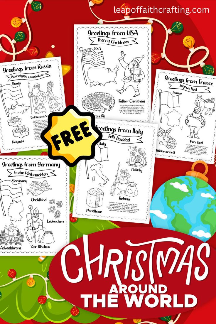 Free Christmas Around The World Worksheets (20 Pages!) throughout Christmas Around the World Free Worksheets