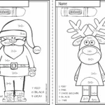 Free Christmas Colornumber Addition Within 10 | Km Classroom For Free Color By Number Addition Christmas Worksheets