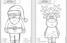 Free Christmas Colornumber Addition Within 10 | Km Classroom for Free Color by Number Addition Christmas Worksheets