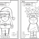 Free Christmas Colornumber Addition Within 10 | Km Classroom Intended For Christmas Addition Coloring Worksheets