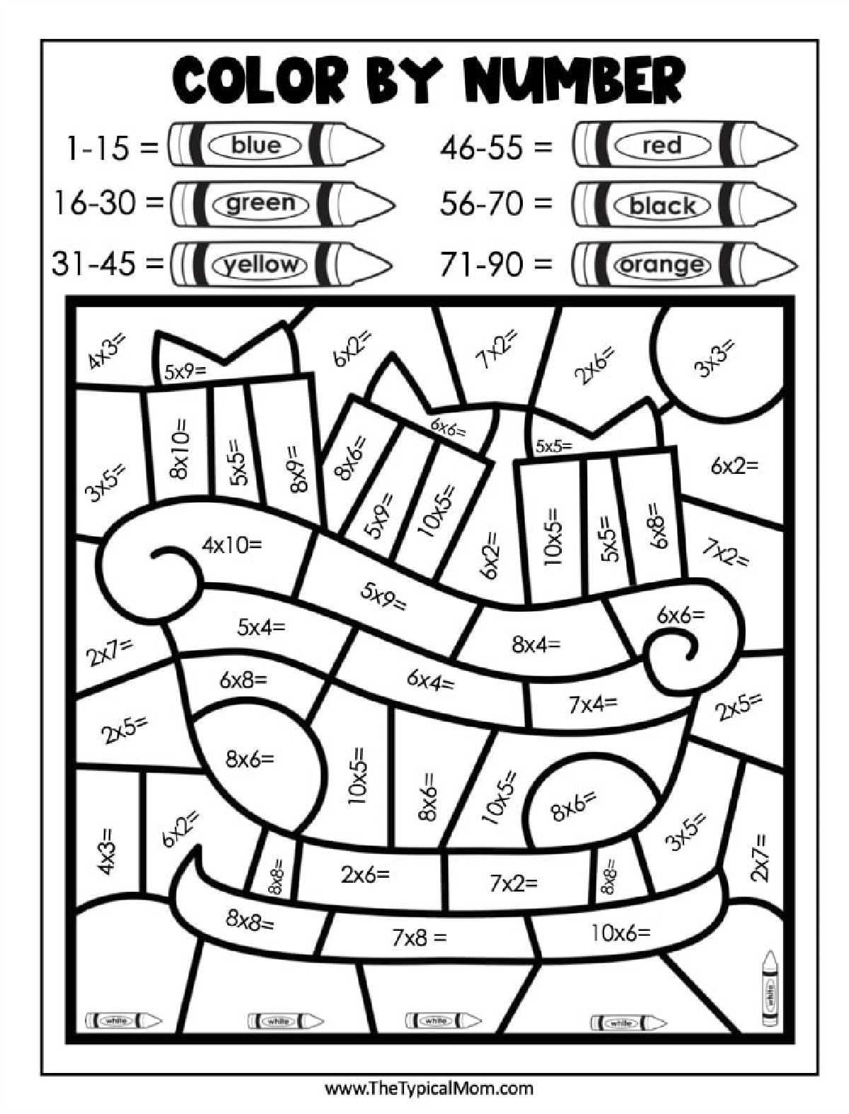 Free Christmas Colornumber (Pdf Printables) throughout Christmas Multiplication Color By Number Printable Worksheets
