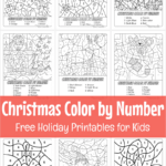 Free Christmas Colornumber Printables In Free Printable Color By Number Christmas Worksheets