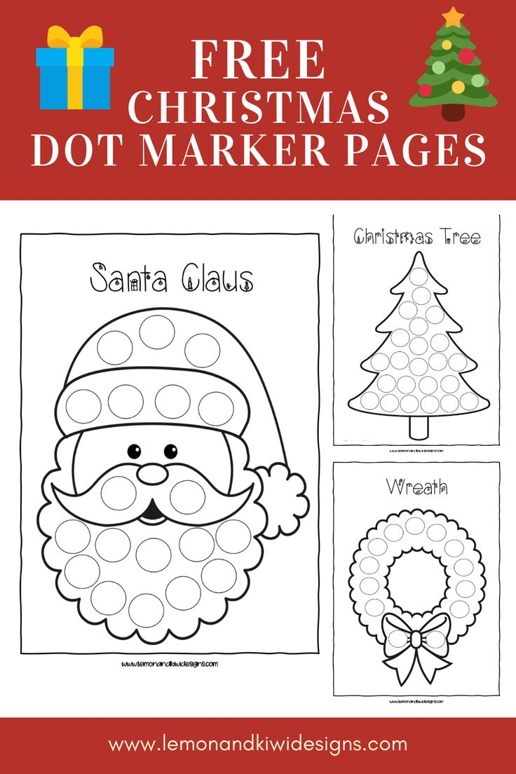 Free Christmas Do-A-Dot Printables - Lemon And Kiwi Designs with regard to Dot Dot Christmas Worksheets