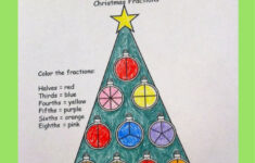 Free Christmas Fractions Coloring Worksheets regarding Christmas Fraction Worksheets Free