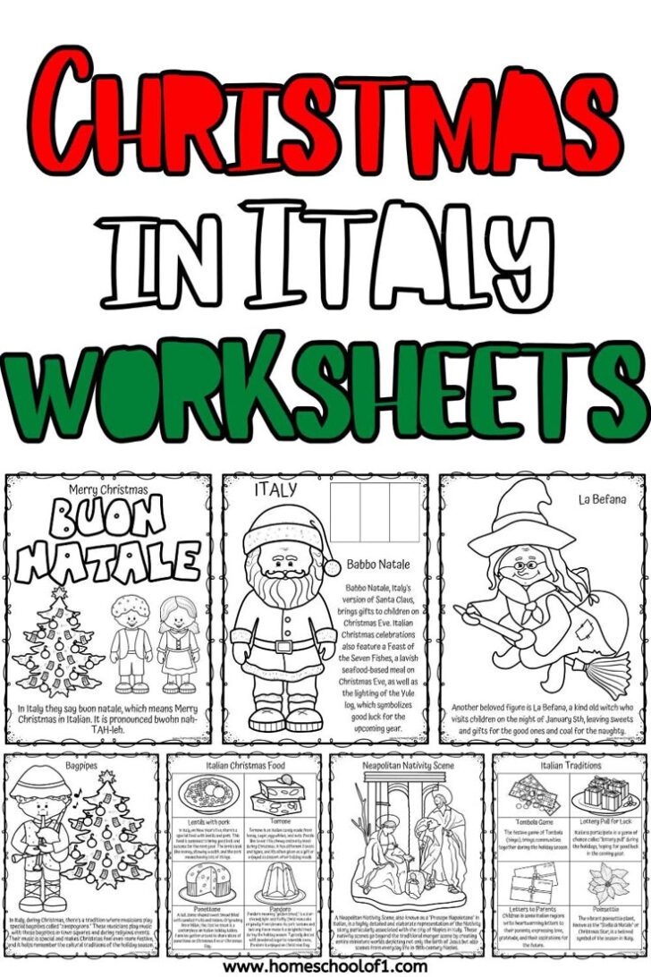 Christmas in Italy Worksheets Christmas in Italy Worksheets