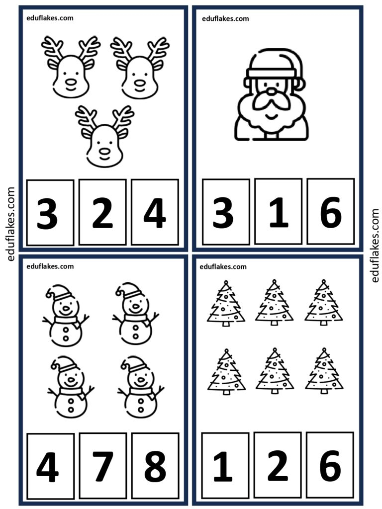 Free Christmas Math Worksheets For Kindergarten - Eduflakes pertaining to Free Christmas Math Worksheets
