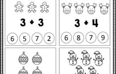 Free Christmas Math Worksheets For Kindergarten - Eduflakes with Christmas Worksheets For 1St Grade