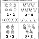 Free Christmas Math Worksheets For Kindergarten   Eduflakes With Free Christmas Math Worksheets Kindergarten