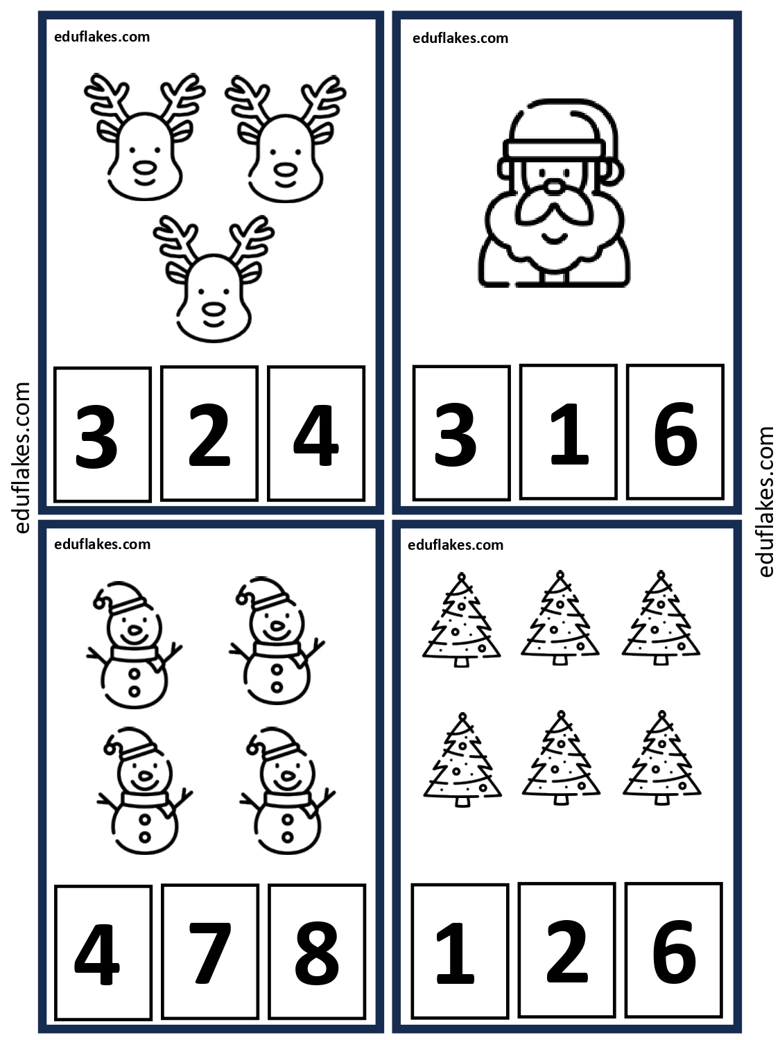 Free Christmas Math Worksheets For Kindergarten - Eduflakes within Christmas Themed Math Worksheets For Kindergarten