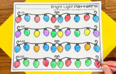 Free Christmas Pattern Activities For Kindergarten - A Spoonful Of inside Christmas Pattern Worksheets Kindergarten