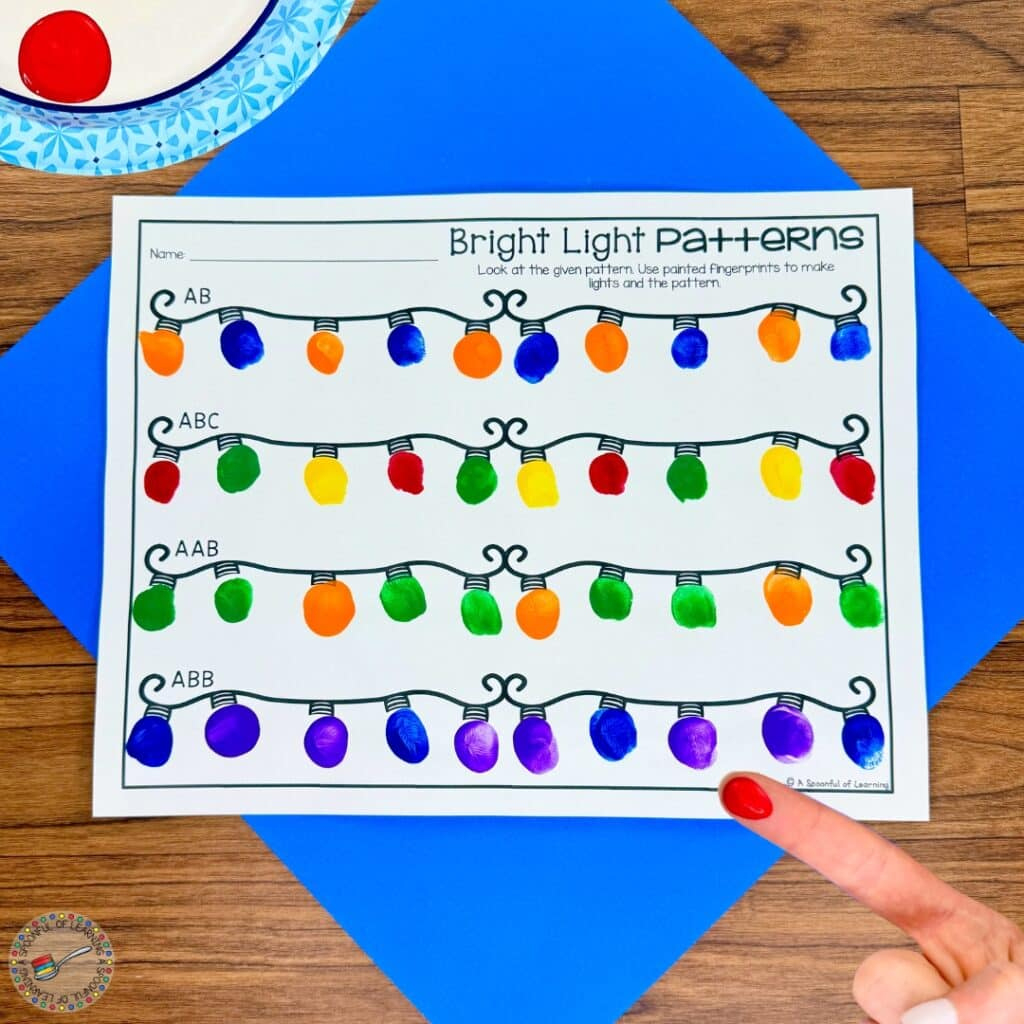 Free Christmas Pattern Activities For Kindergarten - A Spoonful Of pertaining to Christmas Pattern Worksheets For Kindergarten