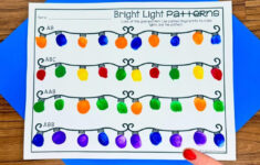 Free Christmas Pattern Activities For Kindergarten - A Spoonful Of with Christmas Pattern Worksheets For Preschoolers