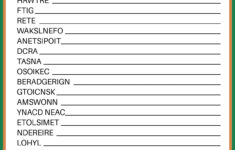 Free Christmas Word Scramble Printable With Answer Key Included in Christmas Word Scramble Worksheets Answers