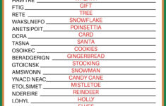 Free Christmas Word Scramble Printable With Answer Key Included with regard to Christmas Word Scramble Worksheets