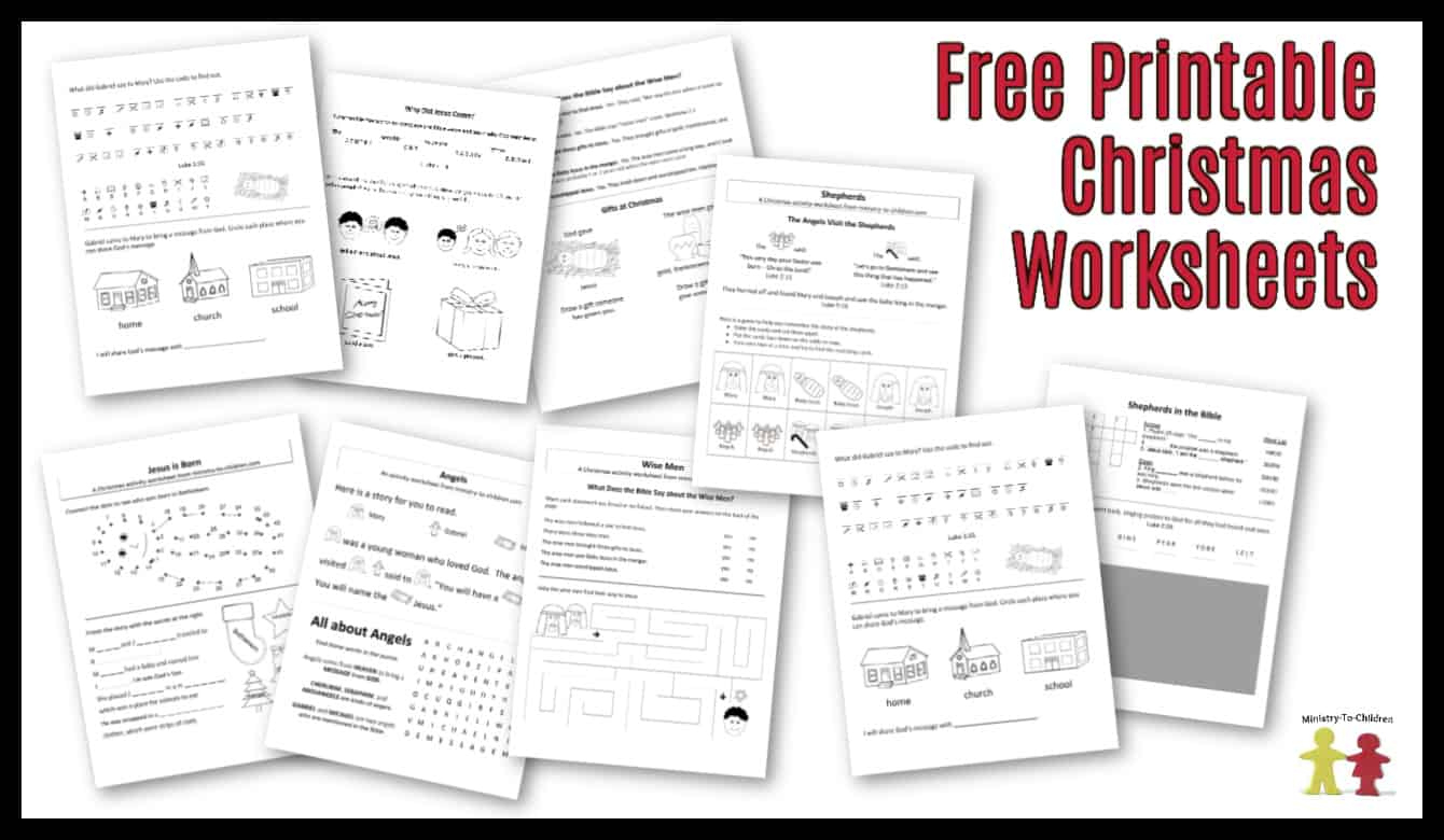 Free Christmas Worksheets For Kids (Free Printable Activity Sheets) regarding Christian Christmas Worksheets Printable Free