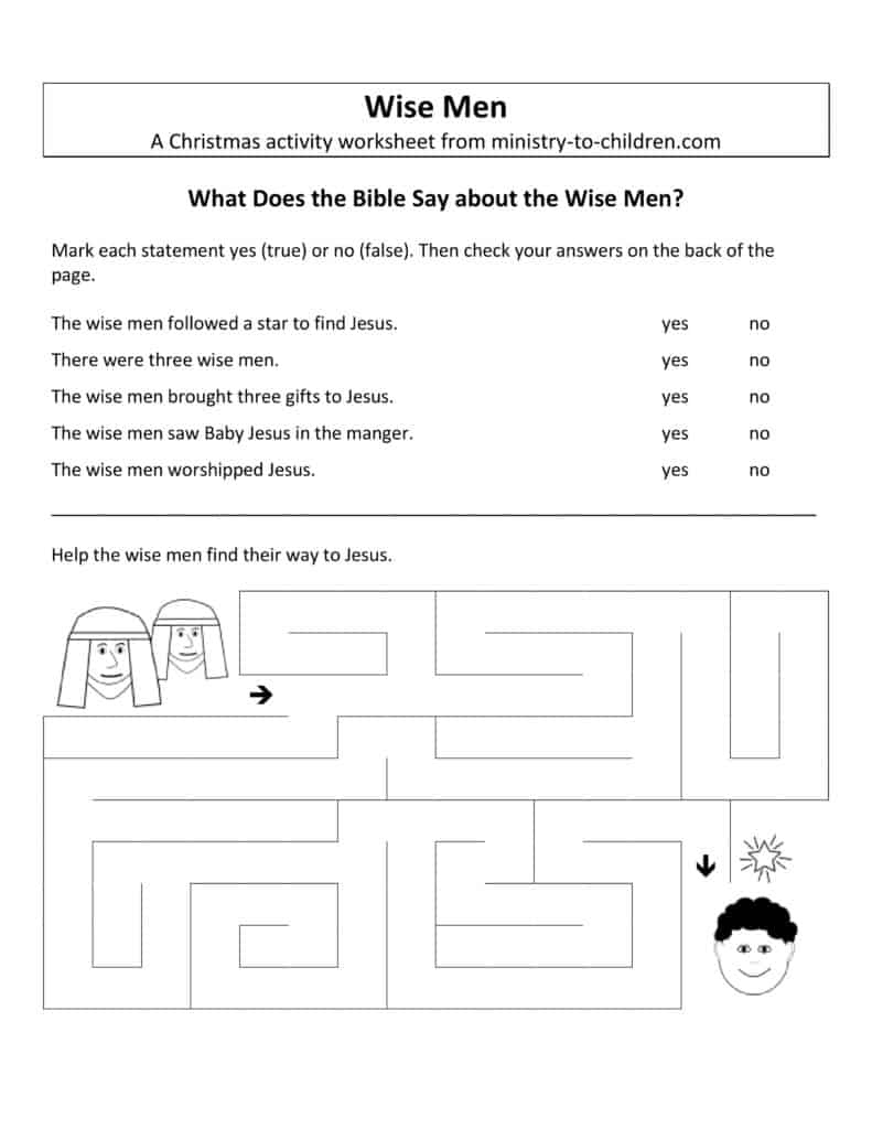 Free Christmas Worksheets For Kids (Free Printable Activity Sheets) regarding Christian Christmas Worksheets Printable Free