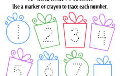 Free Christmas Worksheets For Preschool! ⋆ The Hollydog Blog in Christmas Number Tracing Worksheets