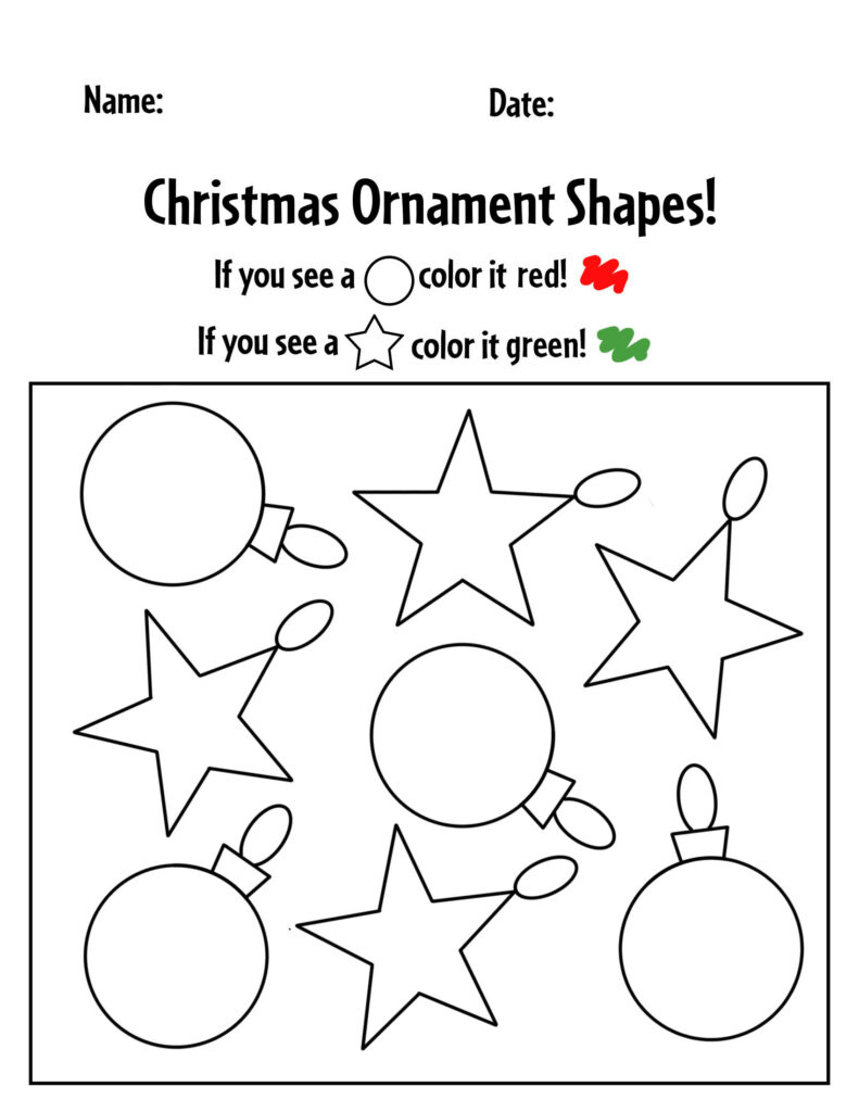 Free Christmas Worksheets For Preschool! ⋆ The Hollydog Blog within Christmas Pre-K Worksheets