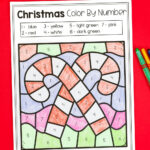 Free Colornumber Christmas Pages Intended For Christmas Color By Code Worksheets