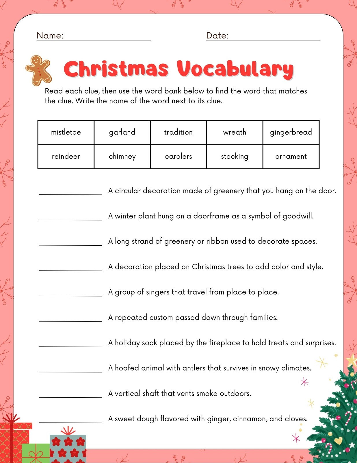 Free, Editable Christmas Worksheet Templates | Canva for Bank On It Worksheets Christmas Answers