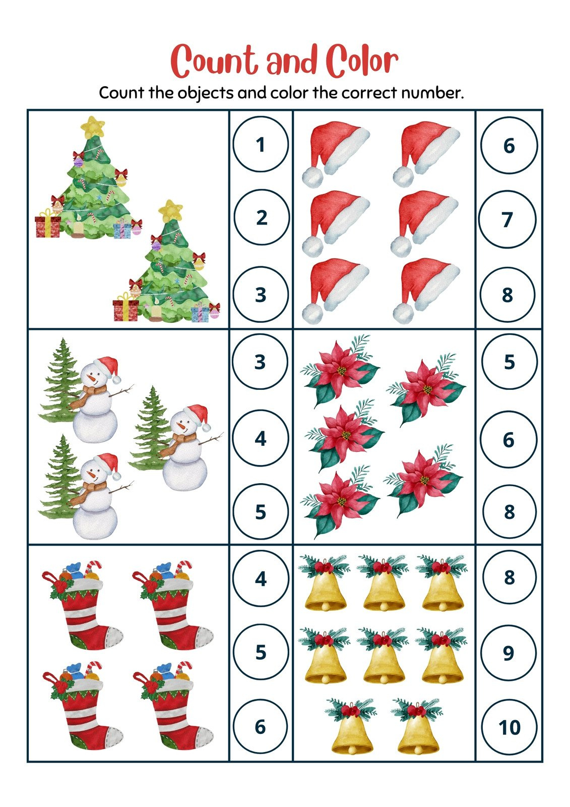 Free, Editable Christmas Worksheet Templates | Canva throughout Kindergarten Worksheets For Christmas