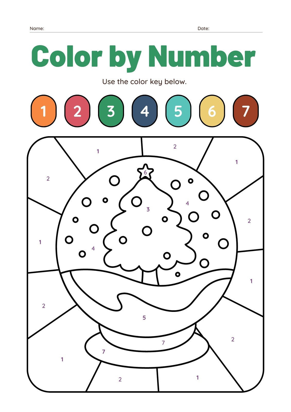 Free, Editable Christmas Worksheet Templates | Canva with Christmas Number Worksheets For Preschoolers