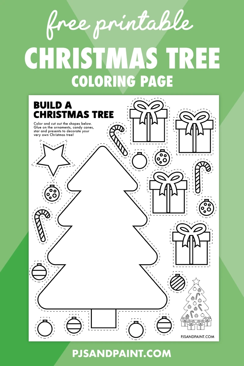 Free Printable Build A Christmas Tree Craft - Pjs And Paint pertaining to Build a Christmas Tree Worksheets
