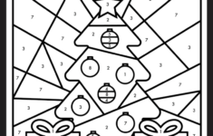Free Printable Christmas Colornumber Worksheet - Pjs And Paint intended for Christmas Color by Number Worksheets