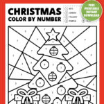 Free Printable Christmas Colornumber Worksheet   Pjs And Paint With Christmas In July Worksheets