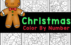 Free Printable Christmas Colornumber Worksheets throughout Free Printable Christmas Worksheets For Preschool