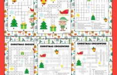 Free Printable Christmas Crossword Puzzle For Kids for Christmas Crossword Puzzle Worksheets