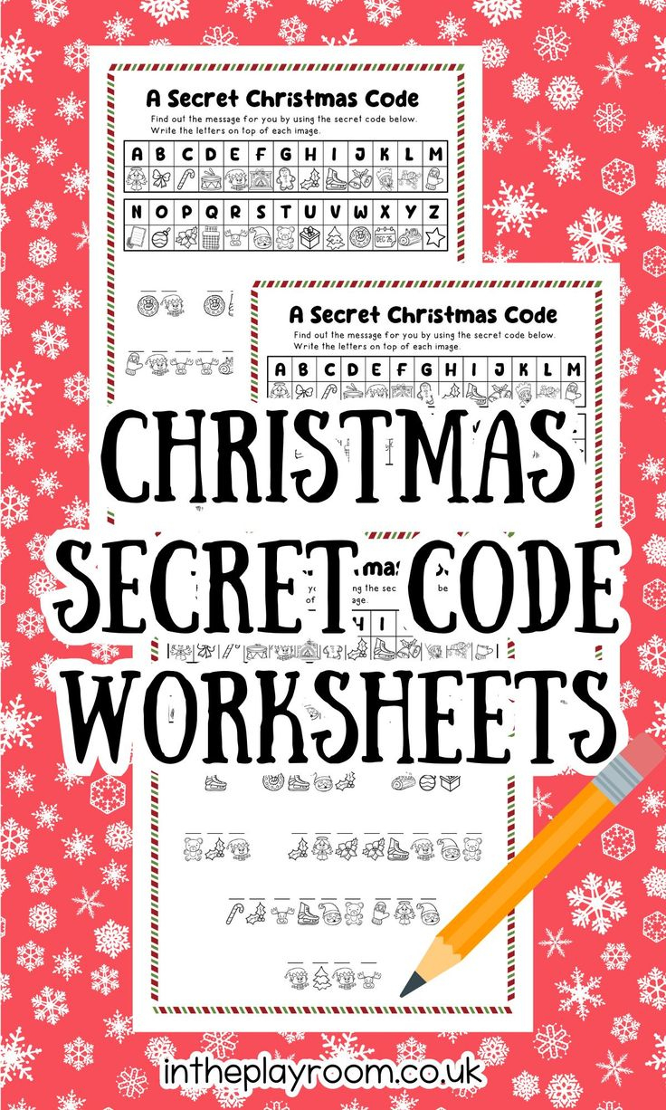 Free Printable Christmas Secret Codes For Kids in Christmas Secret Code Worksheets