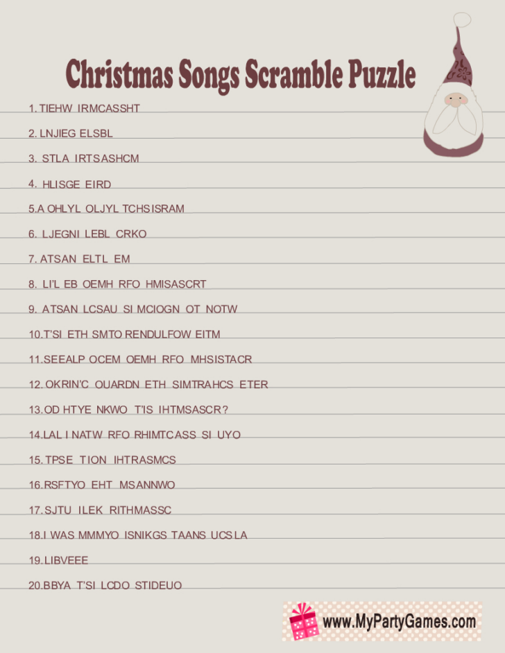 Christmas Song Riddles Worksheets Christmas Song Riddles Worksheets