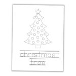 Free Printable Christmas Tracing Worksheets For Kids   The Craft Throughout Christmas Tree Tracing Worksheets