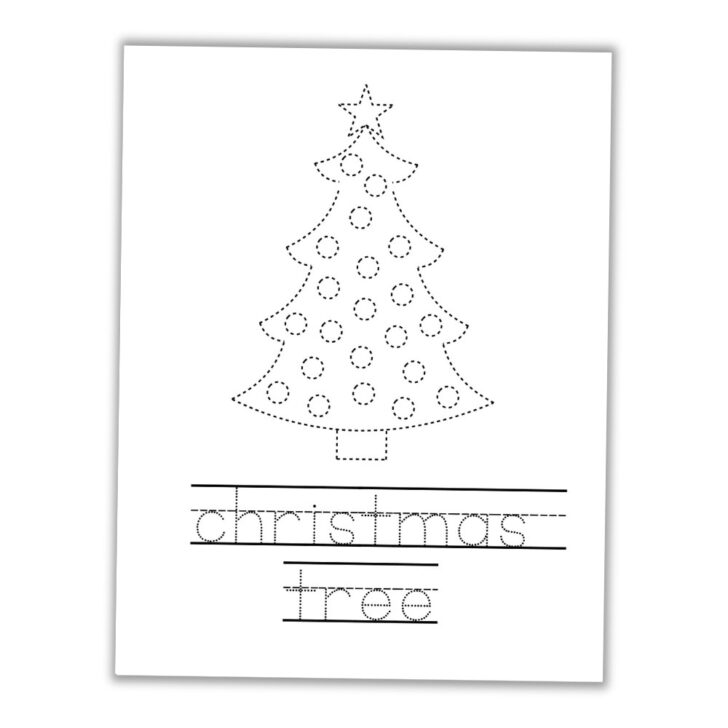 Christmas Tree Tracing Worksheets Christmas Tree Tracing Worksheets