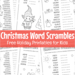 Free Printable Christmas Word Scramble Puzzles For Kids Inside Scrambled Christmas Worksheets Answers