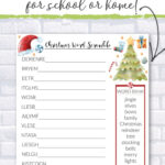 Free Printable Christmas Word Scramble Worksheet For Kids Throughout Unscramble Christmas Words Worksheets