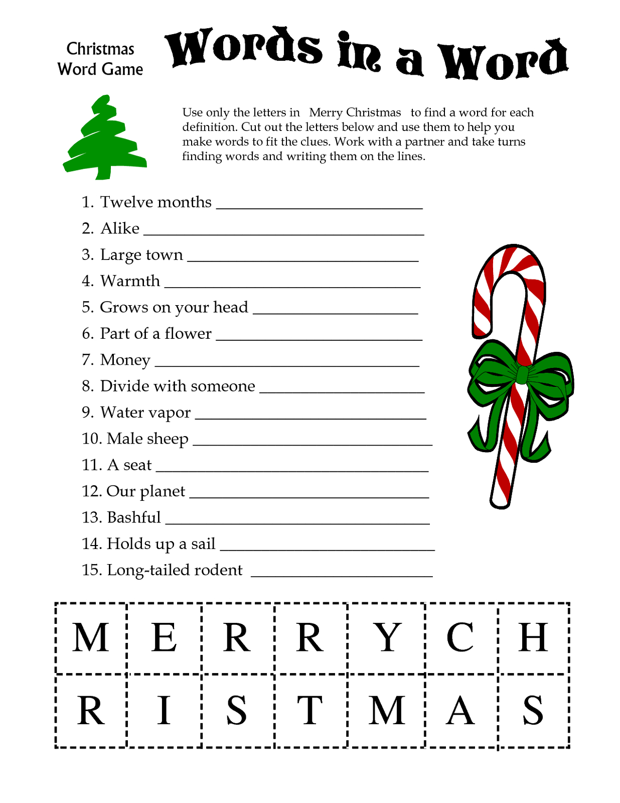 Free Printable Games For Adults - Worksheets Library for Christmas Worksheets For Adults