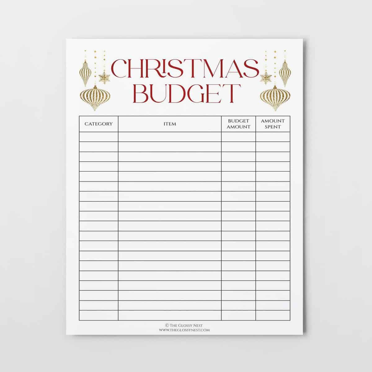 Free Printable!} Save Money With This Christmas Budget Printable within Christmas List Budget Worksheets