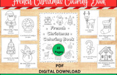 French And English Christmas Coloring Book, Bilingual Christmas within French Christmas Colouring Worksheets