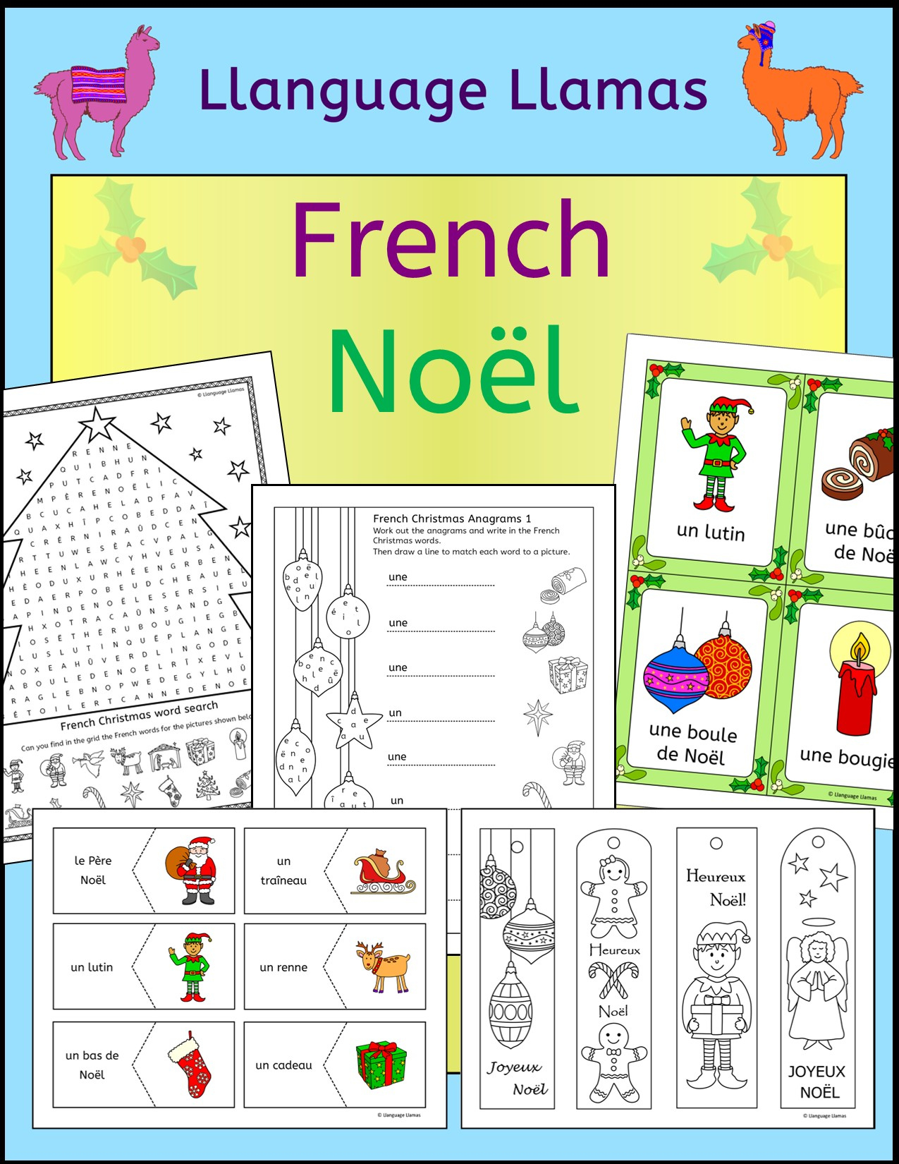 French Christmas - Noel - Fun Activities, Worksheets, Word Wall with regard to Christmas French Vocabulary Worksheets