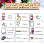 French Christmas Vocabulary | French Word Wall Cards | Vocabulaire Inside French Christmas Vocabulary Worksheets
